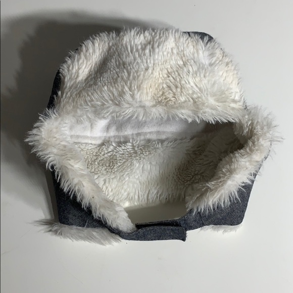 WonderKids Infant grey Fuzzy Ear Flap Hat With Velcro Strap winter outer - Picture 2 of 8